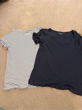 LOFT Ruffle Sleeve Top